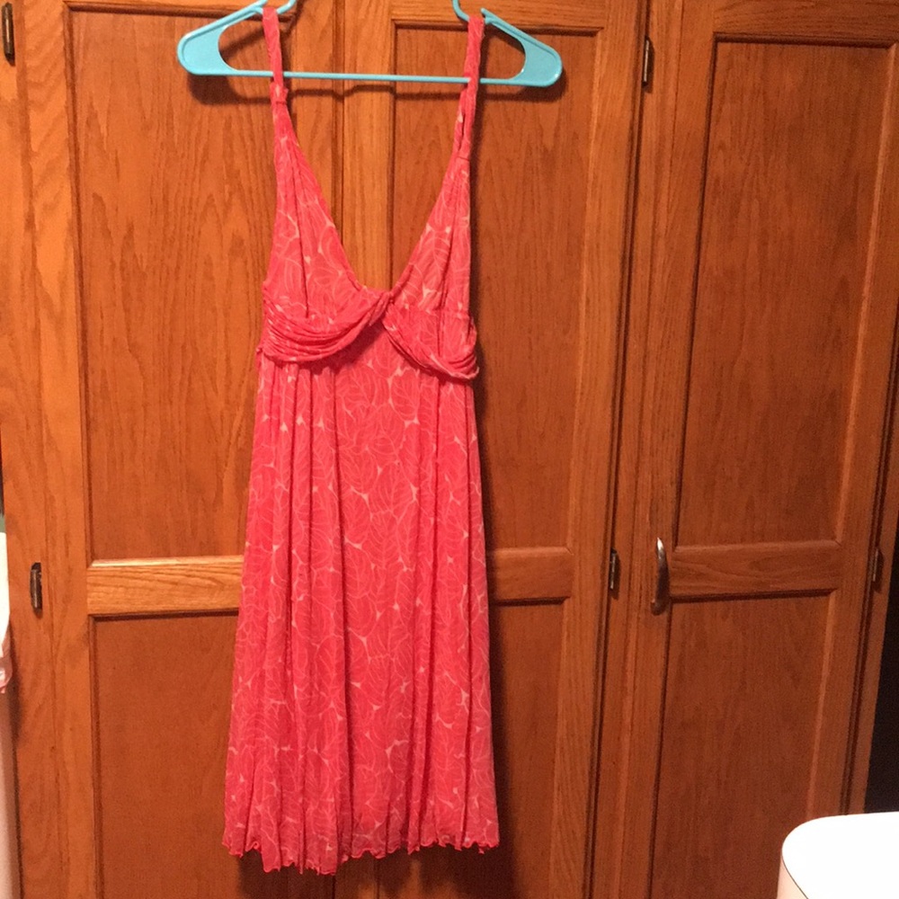 Coral leaf Diane von furstenberg dress